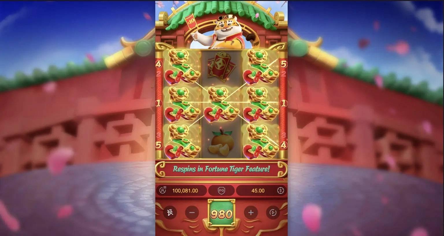 Prévia da demo grátis dos rolos do Jogo do Tigrinho